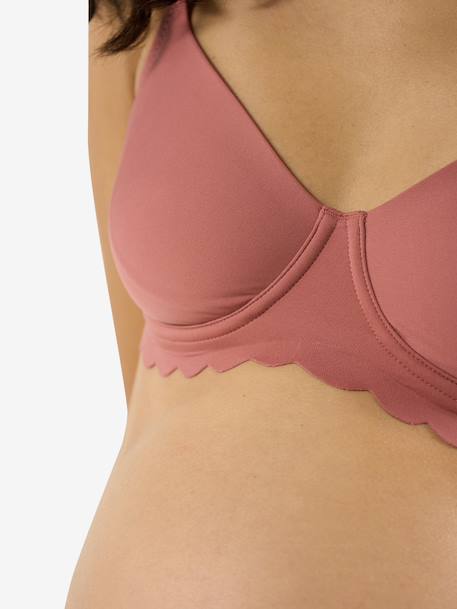 Maternity and nursing bra mocha+old rose - vertbaudet enfant 
