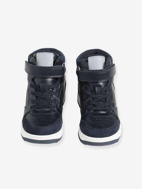 High-top trainers for boys navy blue - vertbaudet enfant 