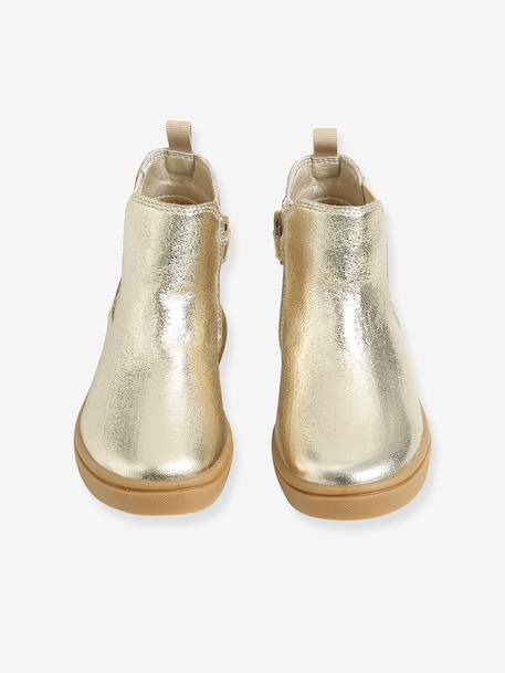 Boots fille zippées doré - vertbaudet enfant 