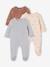 Lot de 3 dors bien bébé ouverture dos beige chiné+gris chiné+vert sauge - vertbaudet enfant 