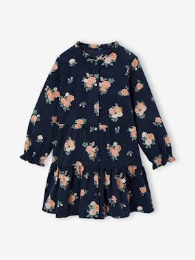 -Long-sleeved dress for girls