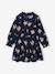Long-sleeved dress for girls camel+slate blue - vertbaudet enfant 