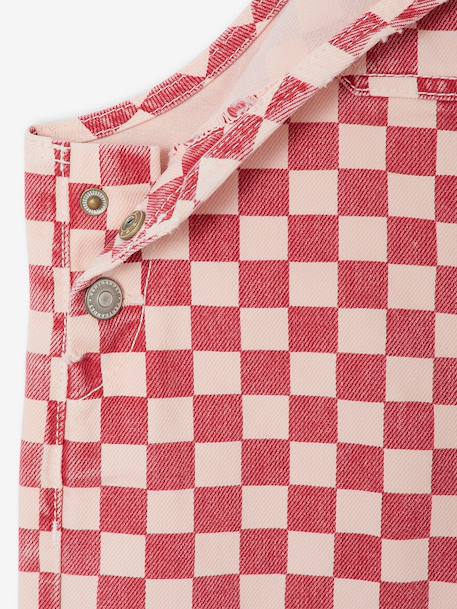 Dungarees in twill for girls sweet pink - vertbaudet enfant 