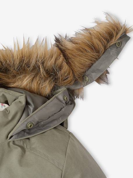 3-in-1 Parka with Hood for Girls black+GREEN DARK SOLID+grey green+khaki+PURPLE MEDIUM SOLID+sage - vertbaudet enfant 