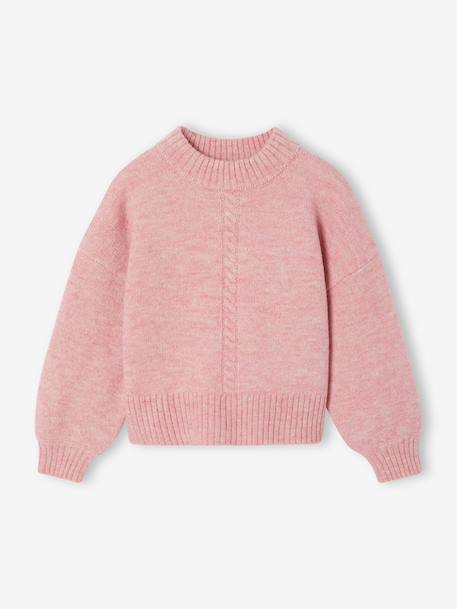 Boxy jumper for girls plum+rose - vertbaudet enfant 