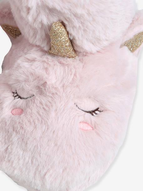 Chaussons montants enfant beige imprimé+rose - vertbaudet enfant 