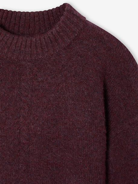 Boxy jumper for girls plum+rose - vertbaudet enfant 