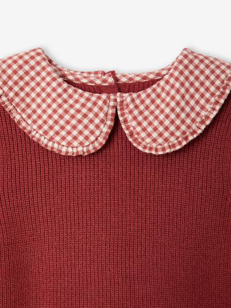 Pull col claudine marine+tomette - vertbaudet enfant 
