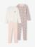 Lot de 2 pyjamas fille manches longues rose pâle - vertbaudet enfant 