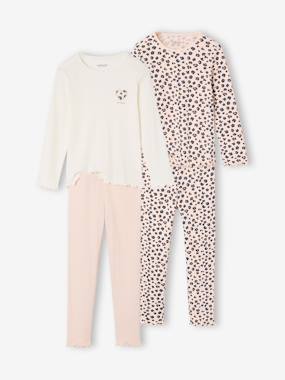 -Pack of 2 long-sleeved pyjamas for girls