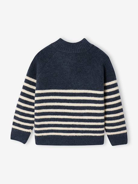 Jumper for girls ecru+navy blue - vertbaudet enfant 