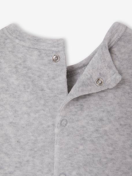 Pack of 3 baby sleepsuits with back opening marl beige+marl grey+sage green - vertbaudet enfant 