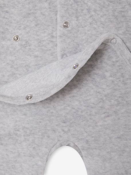 Pack of 3 baby sleepsuits with back opening marl beige+marl grey+sage green - vertbaudet enfant 