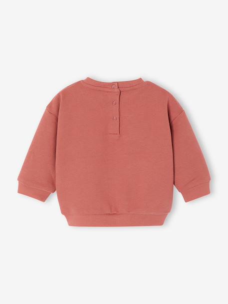 Long-sleeved baby Sweatshirt terracotta - vertbaudet enfant 