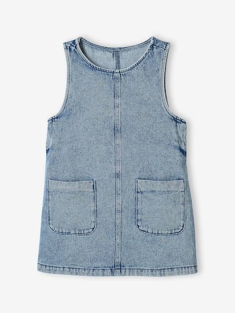 Pinafore dress for girls medium blue - vertbaudet enfant 