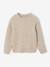 Pull garçon manches longues col rond beige chiné - vertbaudet enfant 