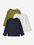 Lot de 3 T-shirts manches longues garçon bleu roi+vert - vertbaudet enfant 