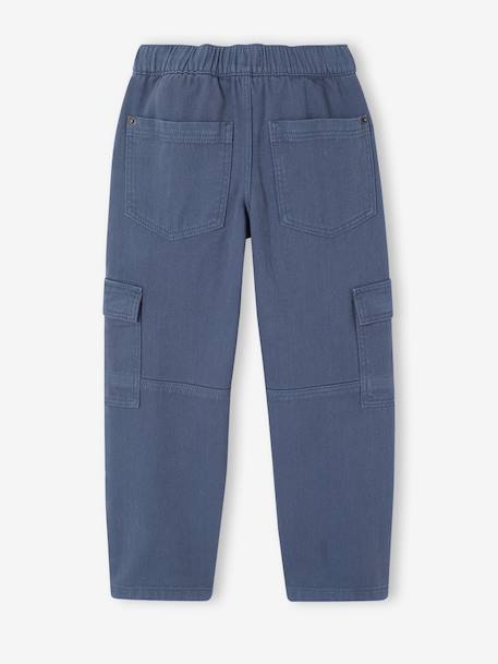 Cargo trousers for boys denim blue+olive - vertbaudet enfant 