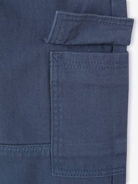 Cargo trousers for boys denim blue+olive - vertbaudet enfant 