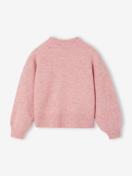 Boxy jumper for girls plum+rose - vertbaudet enfant 