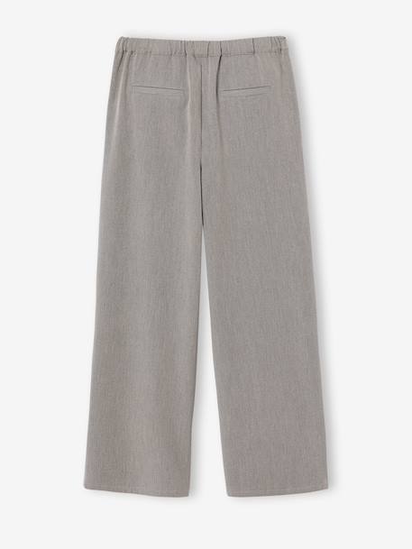 Pantalon tailoring fille gris chiné+marine - vertbaudet enfant 