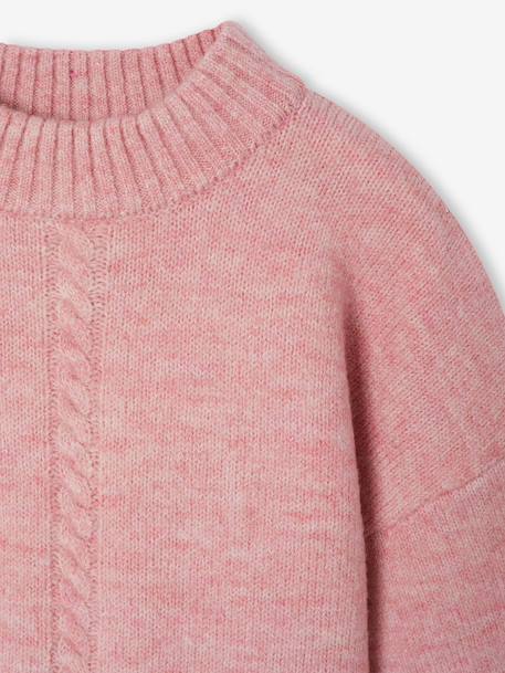 Boxy jumper for girls plum+rose - vertbaudet enfant 