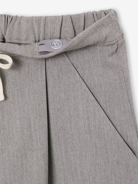 Pantalon tailoring fille gris chiné+marine - vertbaudet enfant 