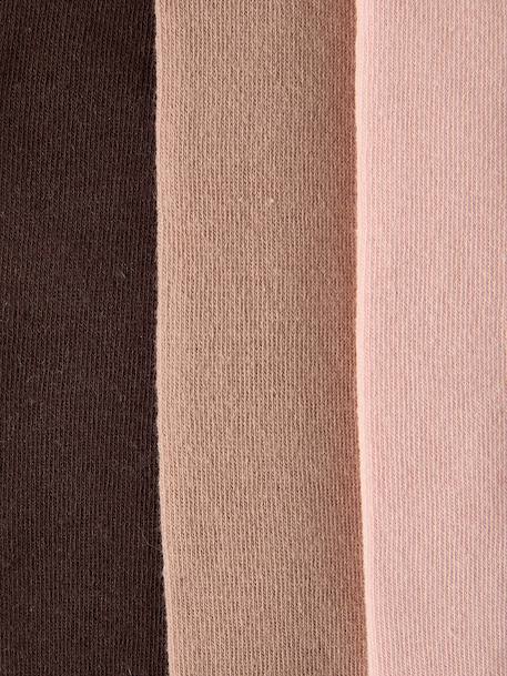 Pack of 3 Pairs of Tights for Girls BLUE DARK TWO COLOR/MULTICOL+cinnamon+Grey+mauve+navy blue+old rose+plum+rosy - vertbaudet enfant 
