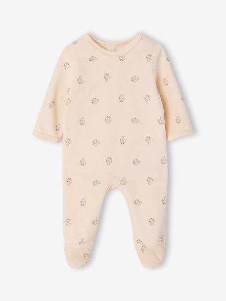Pack of 3 baby sleepsuits with back opening marl beige+marl grey+sage green - vertbaudet enfant 