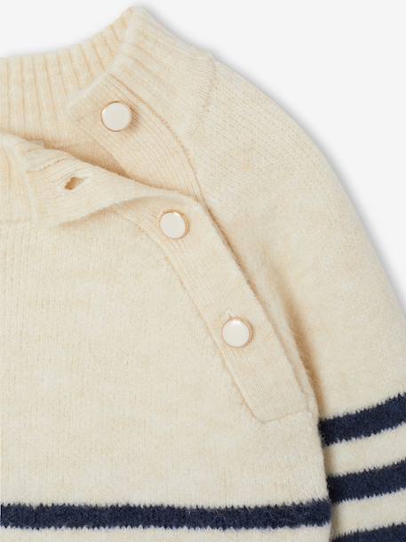 Jumper for girls ecru+navy blue - vertbaudet enfant 