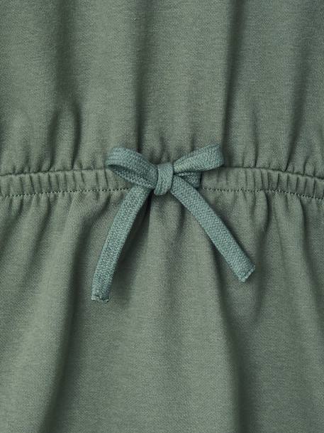 Short hooded dress for girls green+marl grey+navy blue - vertbaudet enfant 