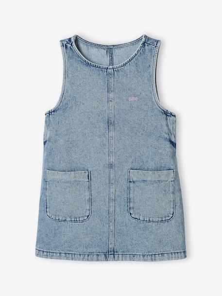 Pinafore dress for girls medium blue - vertbaudet enfant 
