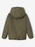 Blouson réversible réfléchissant garçon à capuche kaki - vertbaudet enfant 