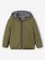 Blouson réversible réfléchissant garçon à capuche kaki - vertbaudet enfant 