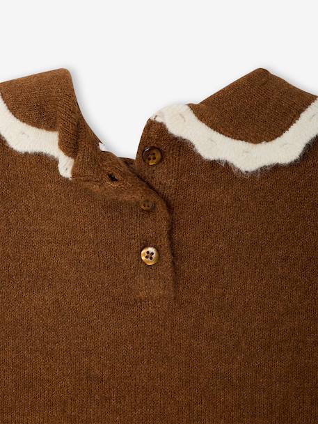 Pull col claudine bébé fille marron - vertbaudet enfant 