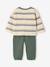 Ensemble T-shirt et pantalon bébé garçon caramel+vert - vertbaudet enfant 