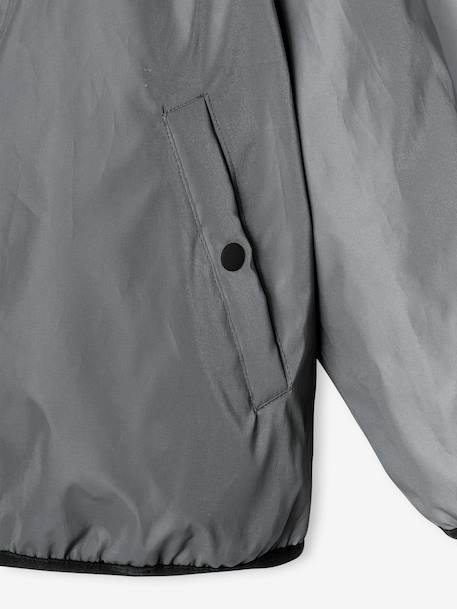 Blouson réversible garçon à capuche kaki - vertbaudet enfant 