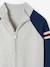Zip-up cardigan with high neck for boys marl grey - vertbaudet enfant 