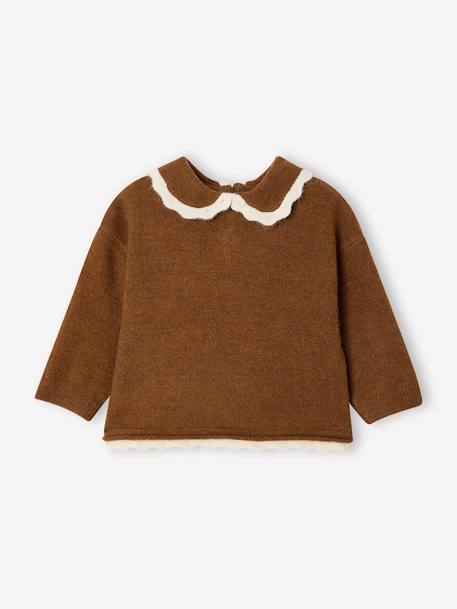 Pull col claudine bébé fille marron - vertbaudet enfant 