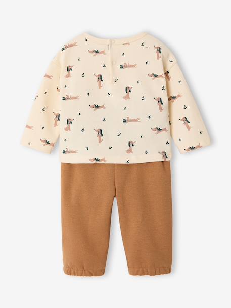 T-shirt and trousers set for baby caramel+green - vertbaudet enfant 