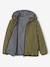 Blouson réversible garçon à capuche kaki - vertbaudet enfant 