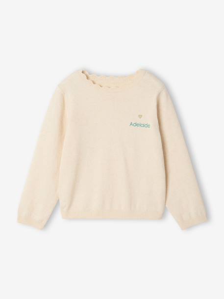 BASICS Jumper for Girls grey green+marl beige+navy blue+peony pink+raspberry pink+tangerine - vertbaudet enfant 