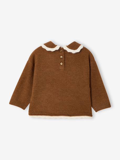 Pull col claudine bébé fille marron - vertbaudet enfant 
