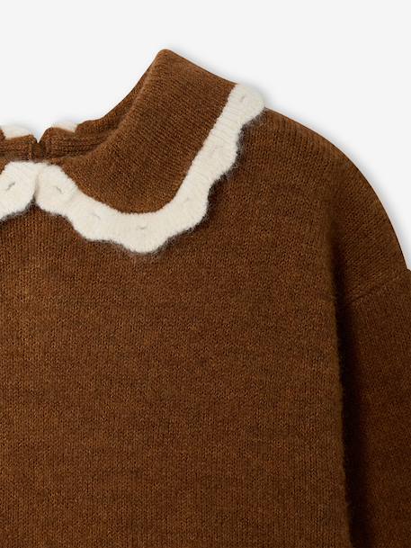 PETER PAN collar jumper for baby girls brown - vertbaudet enfant 