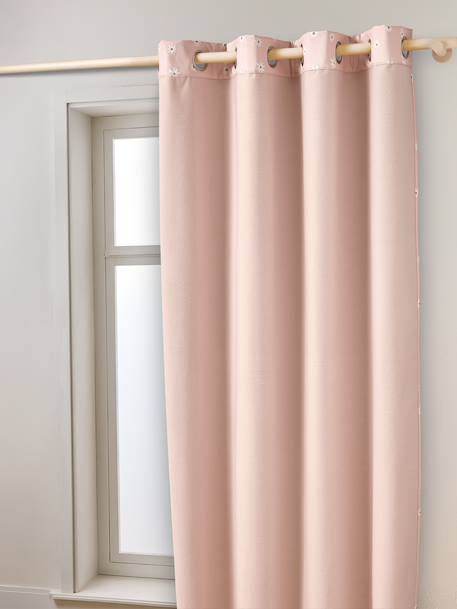 Rideau occultant thermique fleurs rose pâle - vertbaudet enfant 