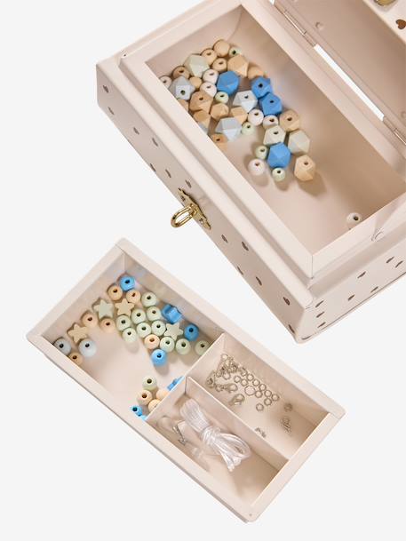 Metal trunk jewellery box vanilla - vertbaudet enfant 