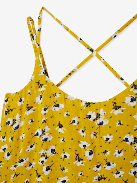 Long Maternity Dress with Stylish Flaps Black/Print+Yellow/Print - vertbaudet enfant 