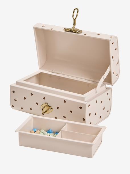 Metal trunk jewellery box vanilla - vertbaudet enfant 
