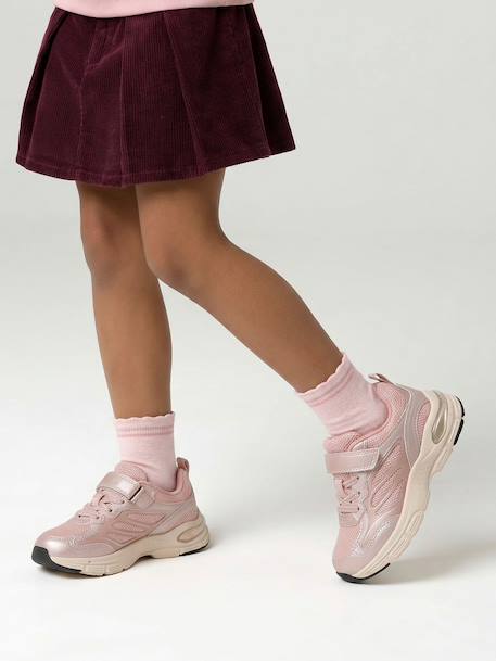 Baskets enfant fille a scratchs rose - vertbaudet enfant 
