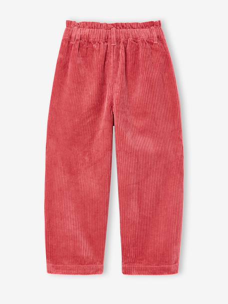 Pantalon velours ballon fille old rose - vertbaudet enfant 